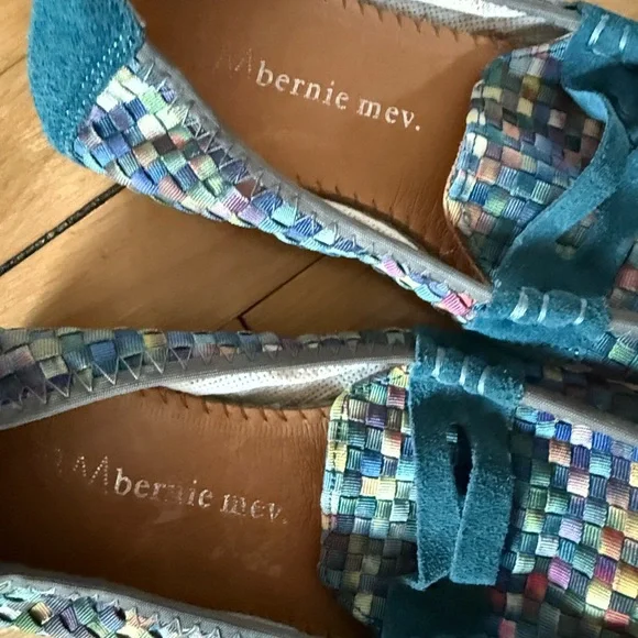 Bernie Mev. Blue Camilo Loafer‎ woven confort slip on shoes - Picture 3 of 6